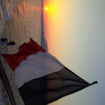 Sunset and Flag